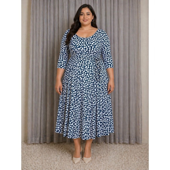 Leota Dresses & Skirts - Cocktail Party Midi Dress Fit & Flare Cruise Resortwear Wedding Guest Size XL